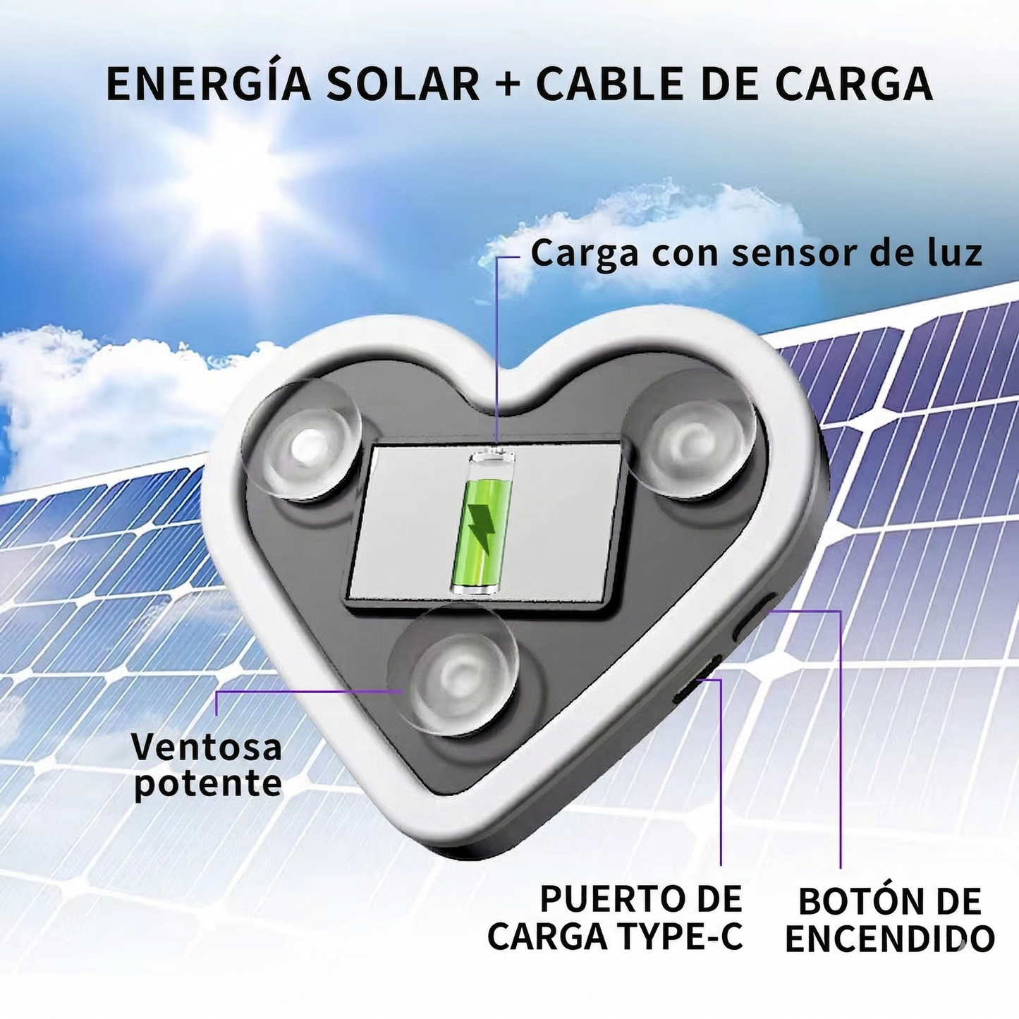 Panel LED Corazón Interactivo  (USB/12V)
